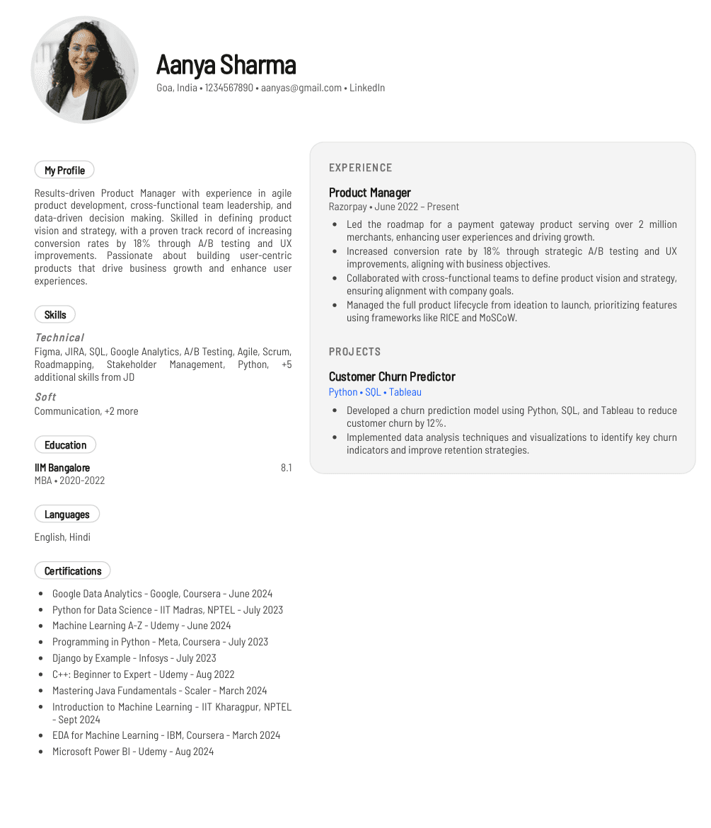 Product Manager — Minimalist